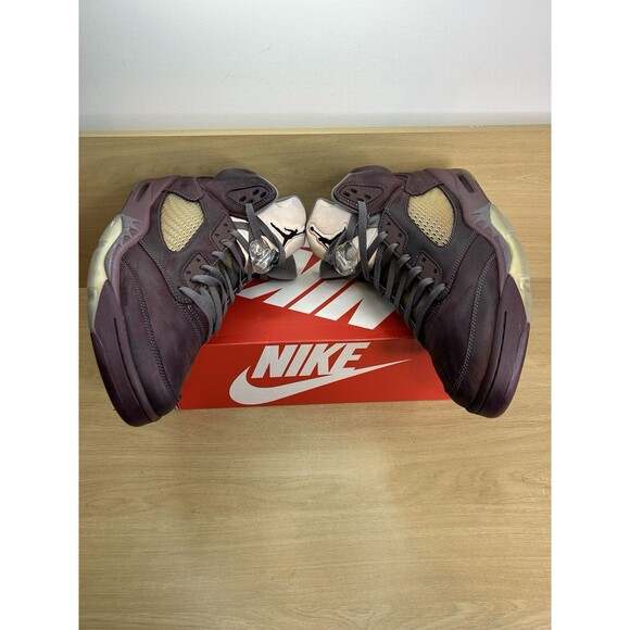Air Jordan 5 Burgundy 2023 Pre Owned Size 13 - Picture 7 of 14